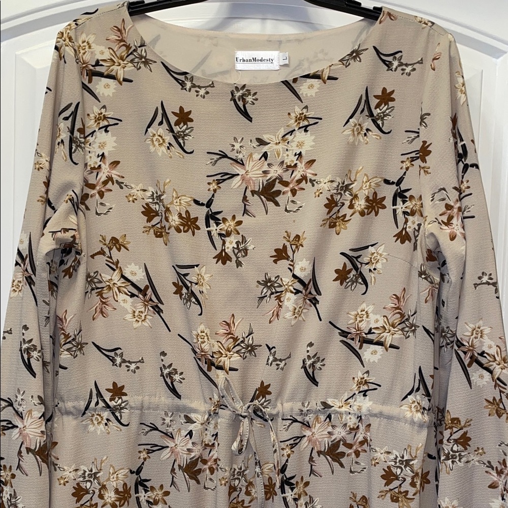 Floral Beige Women's Top